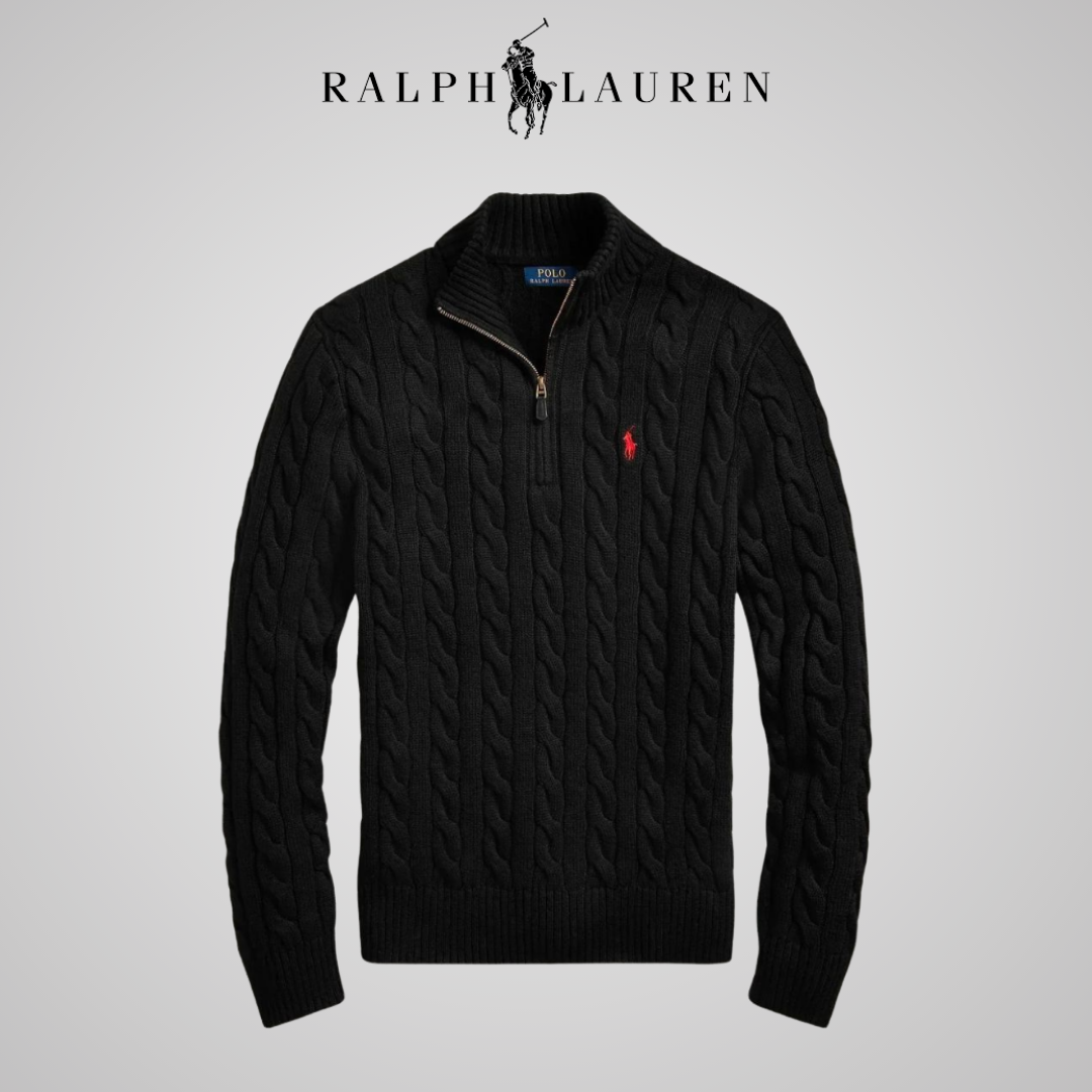 POLO - Cable Quarter Zip Pullover