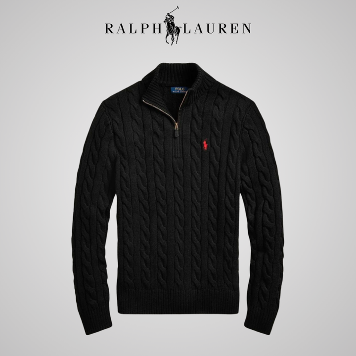 POLO - Cable Quarter Zip Pullover