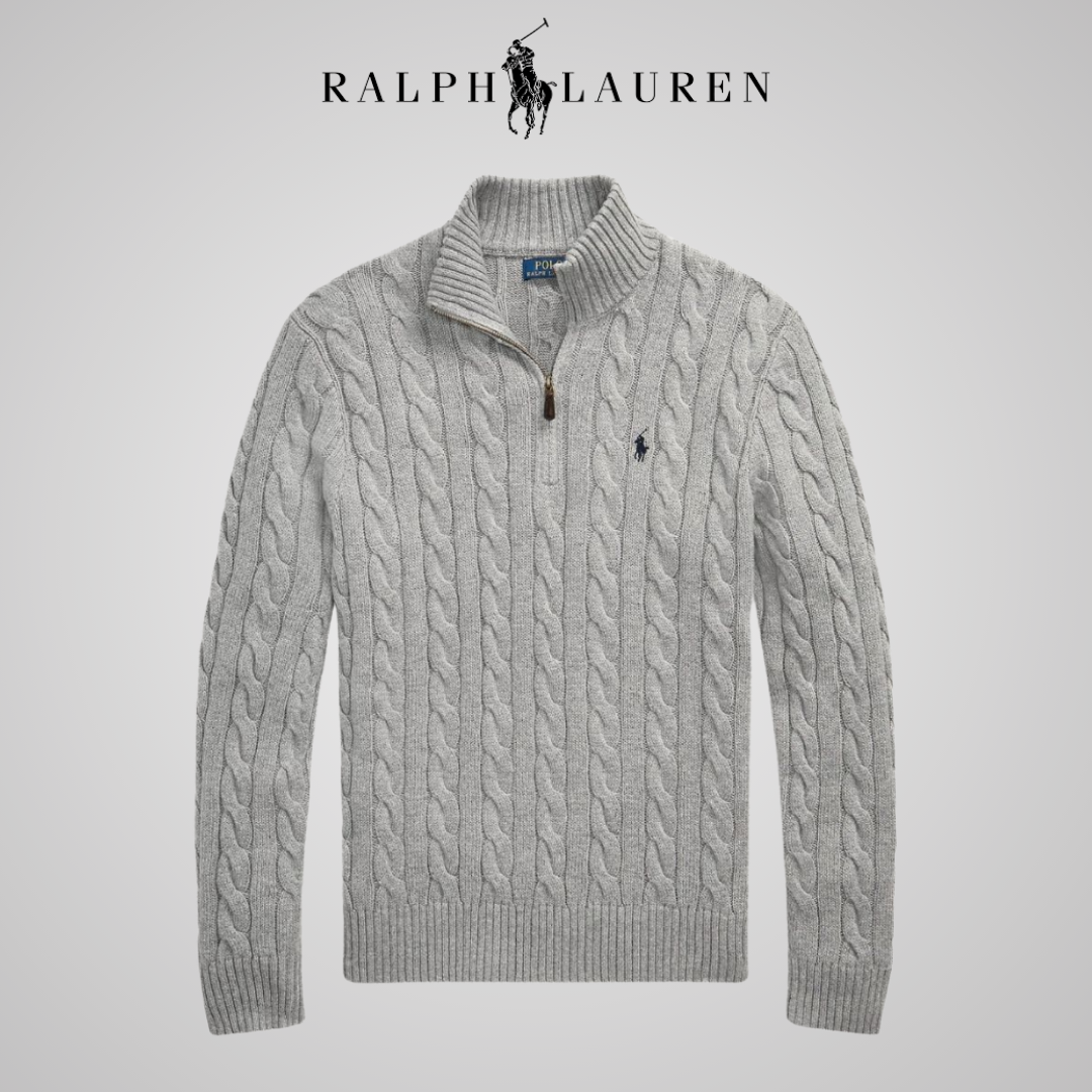 POLO - Cable Quarter Zip Pullover
