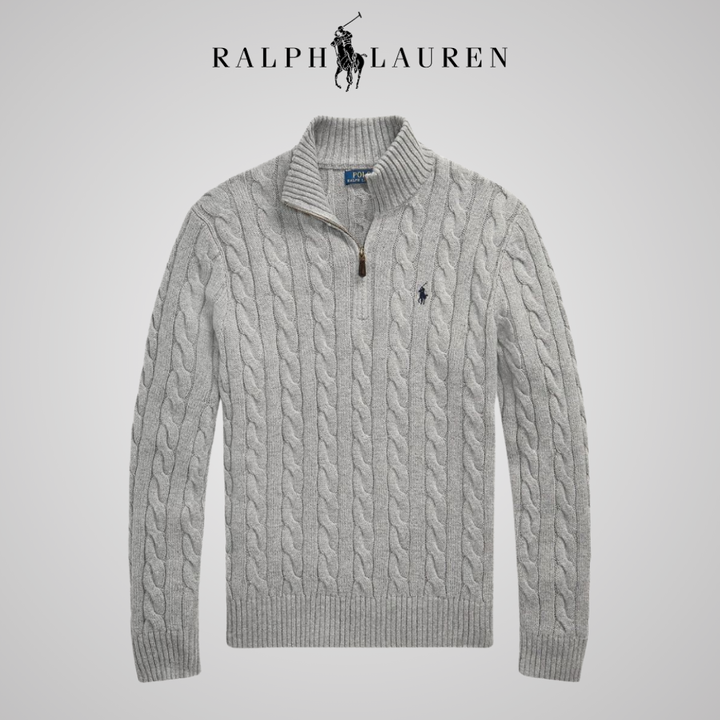 POLO - Cable Quarter Zip Pullover