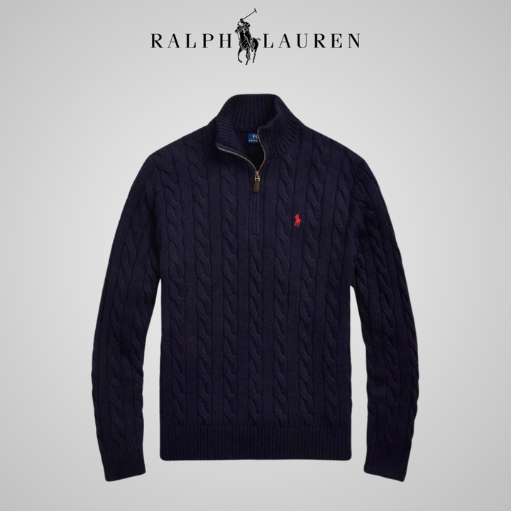 POLO - Cable Quarter Zip Pullover