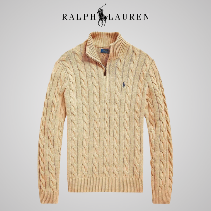 POLO - Cable Quarter Zip Pullover