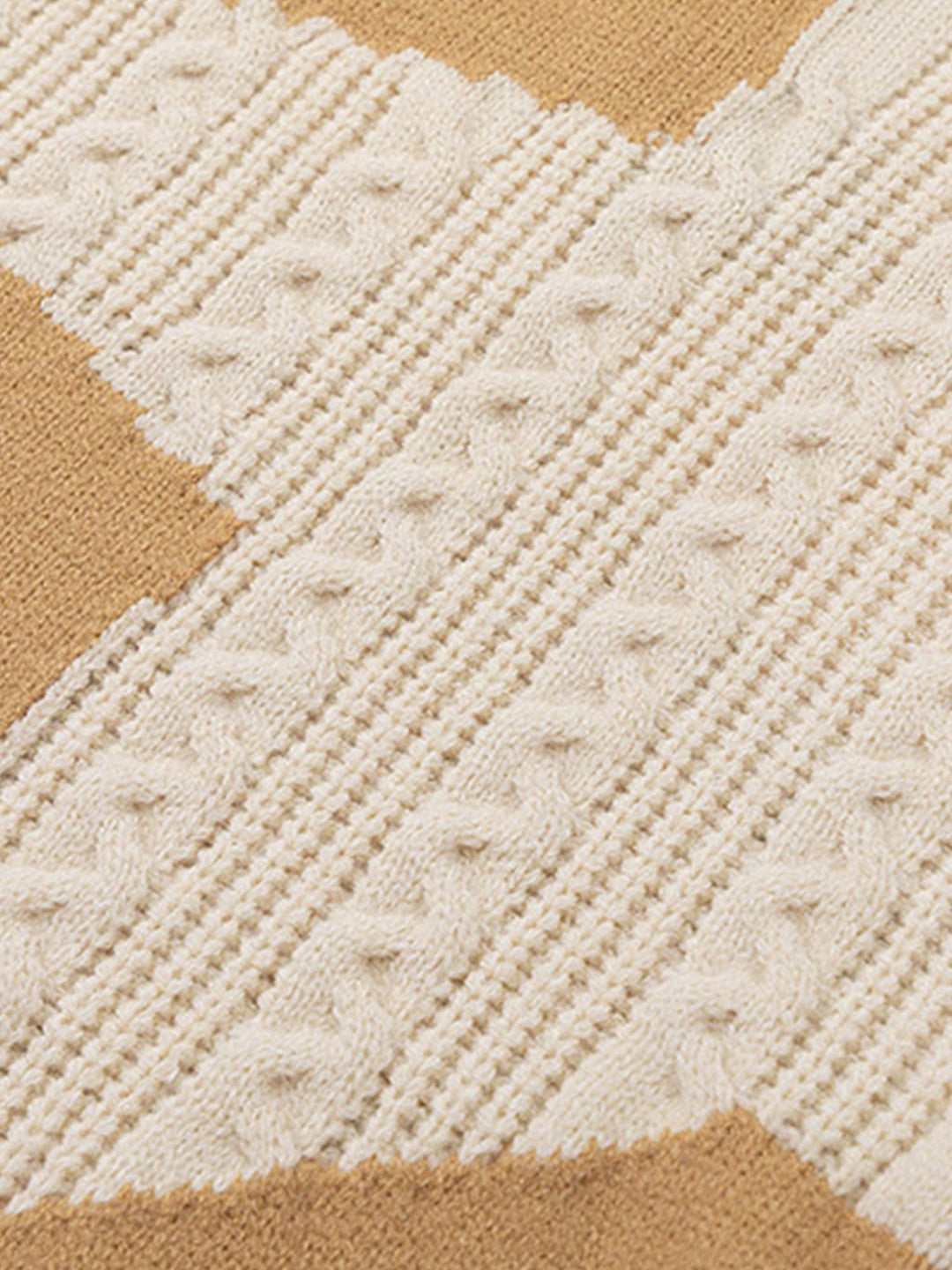Star Contrast Knit Sweater